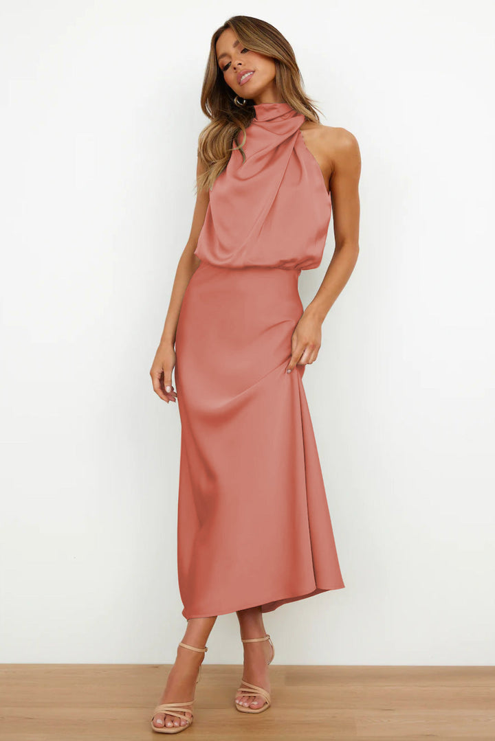 Theresa - Long dress with halter neck