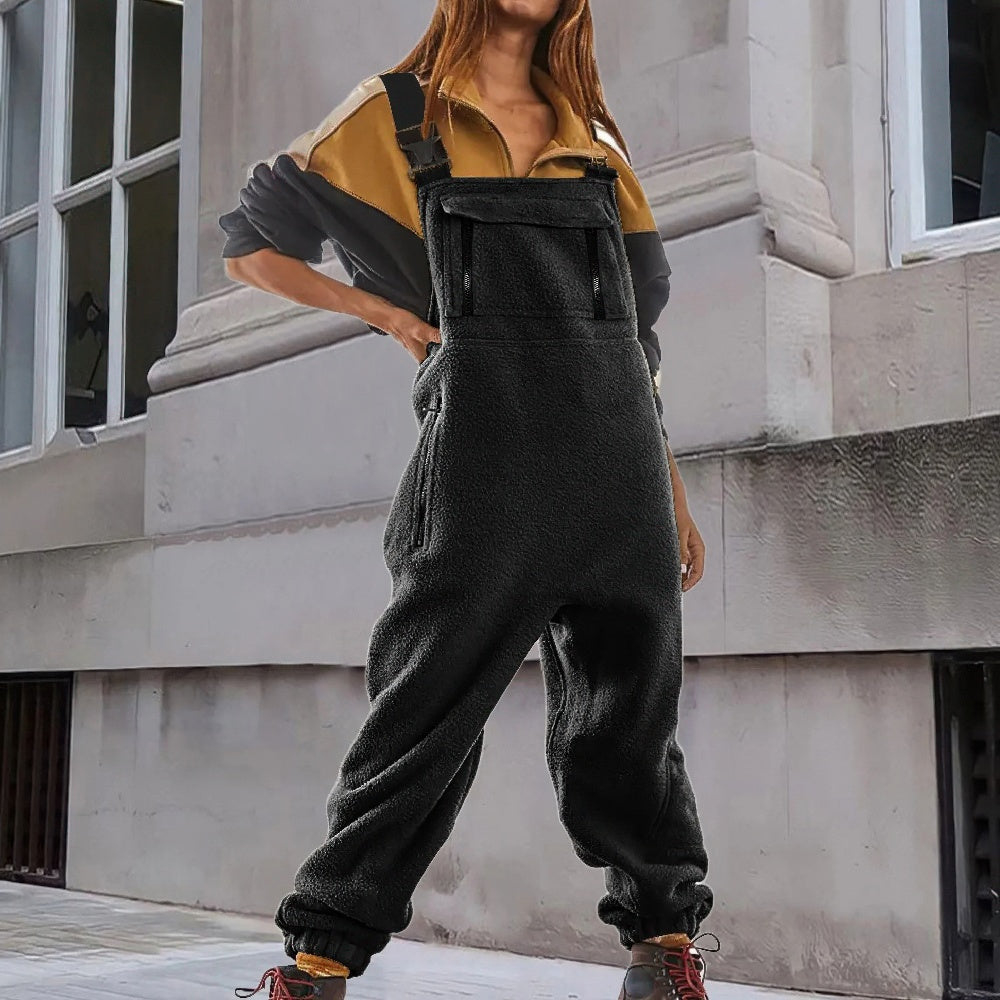 Marie™ - Adjustable Corduroy Velvet Fleece Jumpsuit