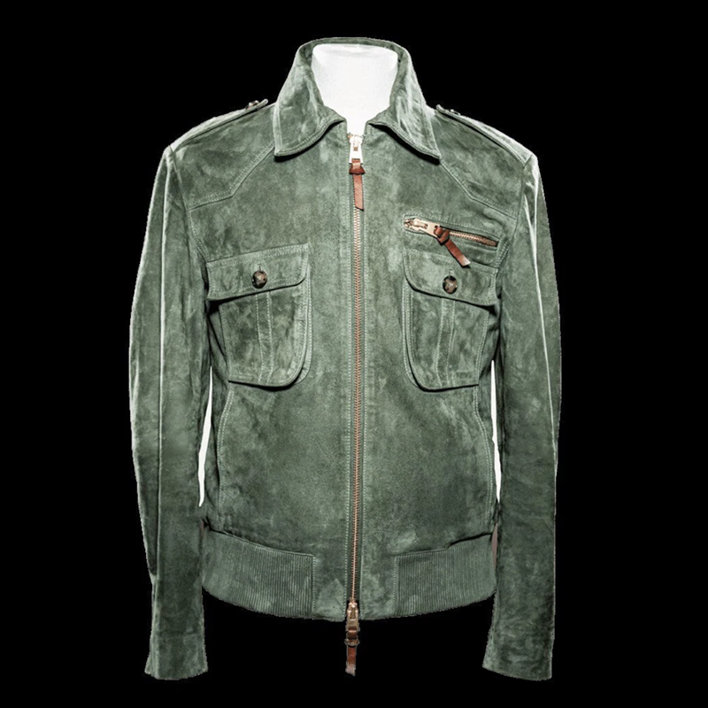 Benjie - Men's Retro Lapel Zipper Suede Jacket