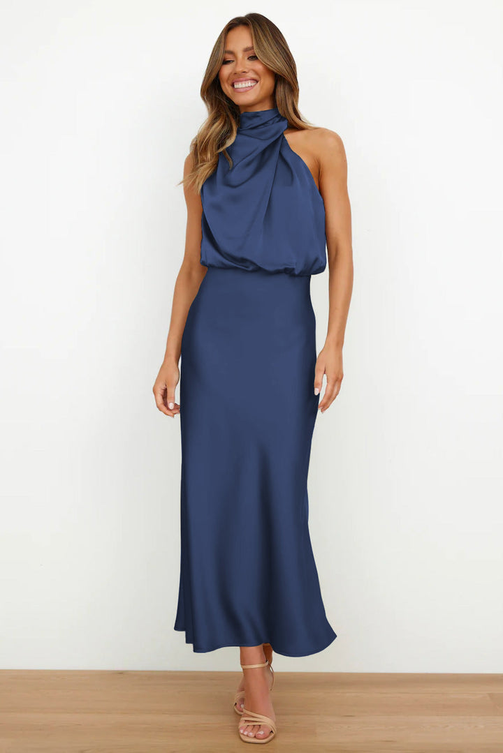 Theresa - Long dress with halter neck