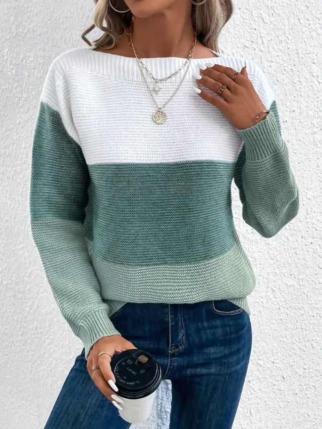 Calista | Elegant Long-Sleeve Sweater with Dropped Shoulders