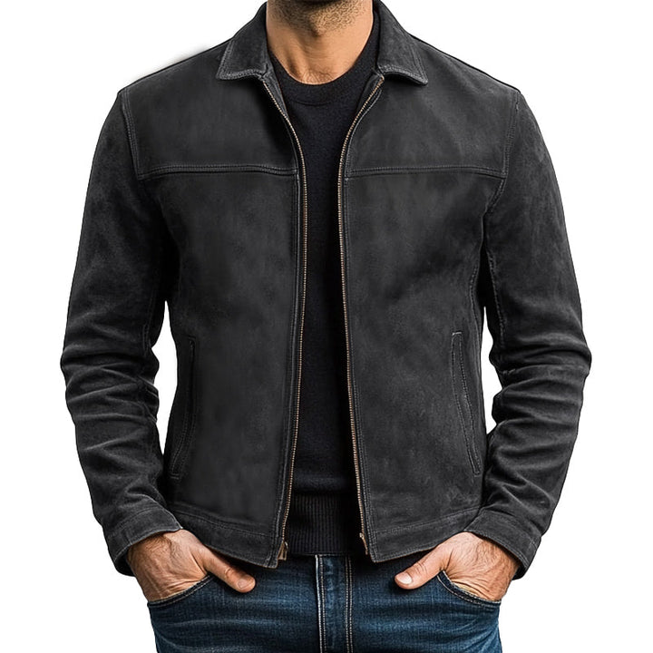 Theo - Men's Zipper Leather Jacket