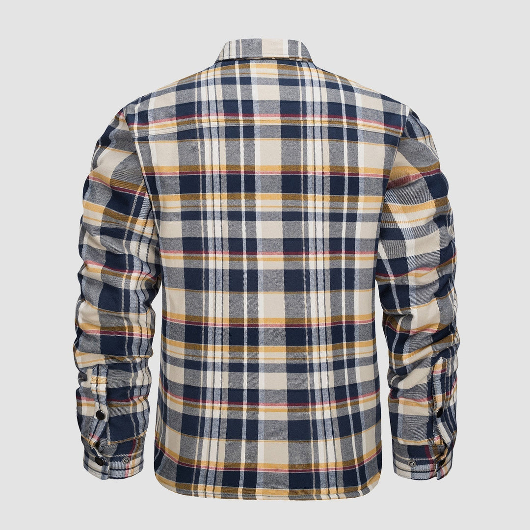 Marcus - Versatile Design Checked Bomber Jacket