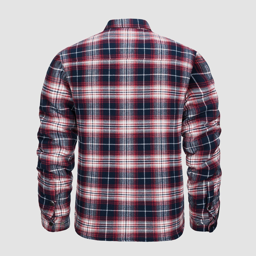 Marcus - Versatile Design Checked Bomber Jacket