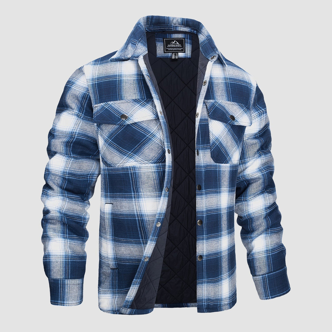 Marcus - Versatile Design Checked Bomber Jacket