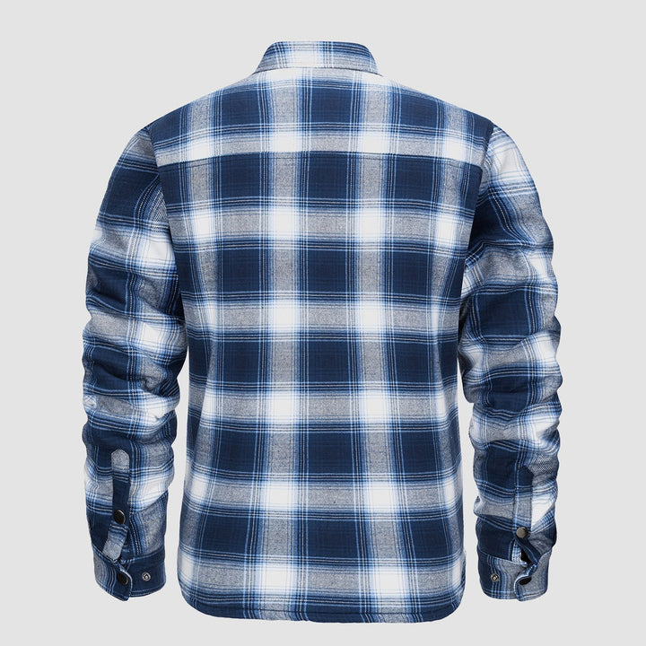 Marcus - Versatile Design Checked Bomber Jacket