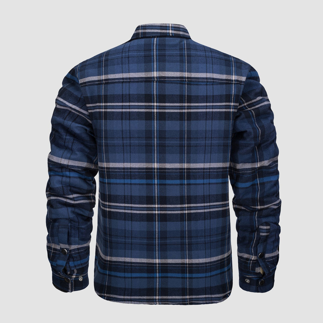 Marcus - Versatile Design Checked Bomber Jacket