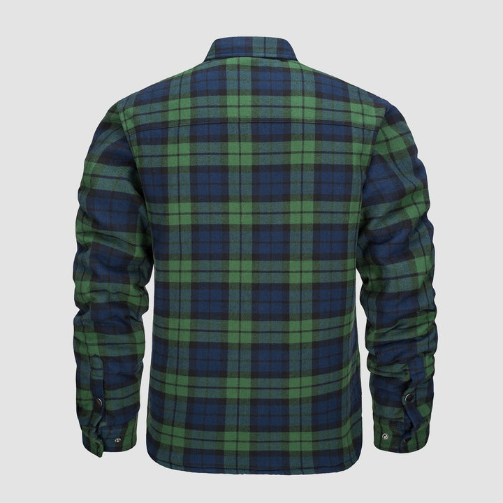 Marcus - Versatile Design Checked Bomber Jacket