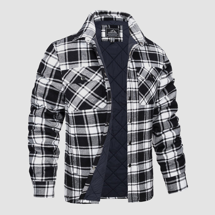 Marcus - Versatile Design Checked Bomber Jacket