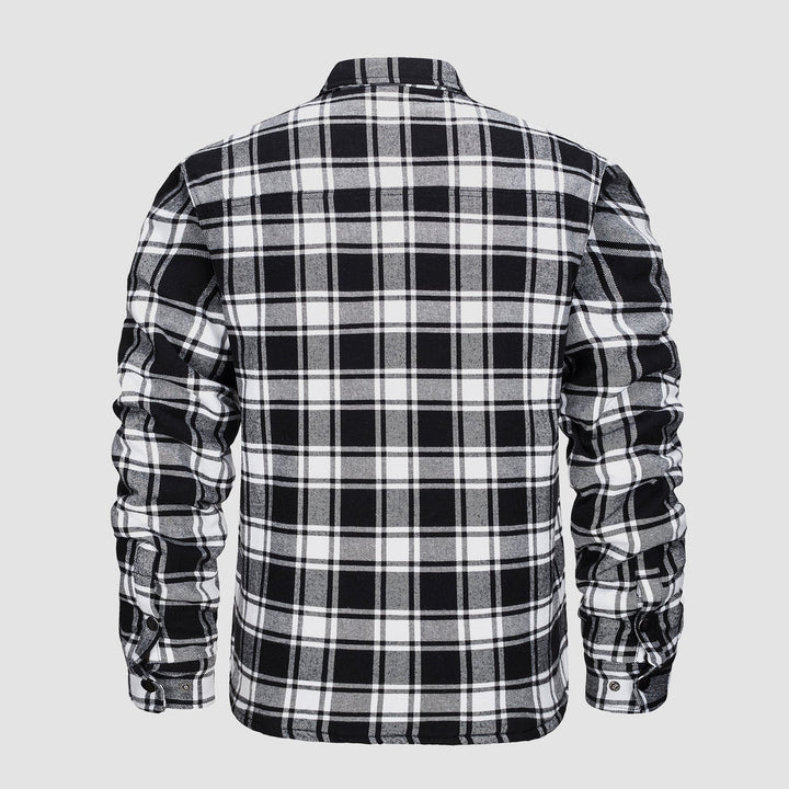 Marcus - Versatile Design Checked Bomber Jacket