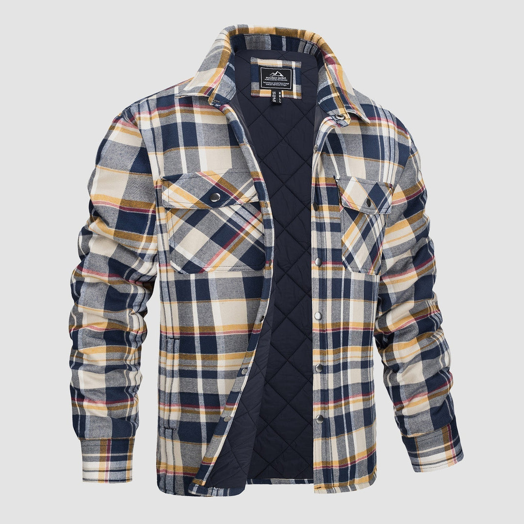 Marcus - Versatile Design Checked Bomber Jacket