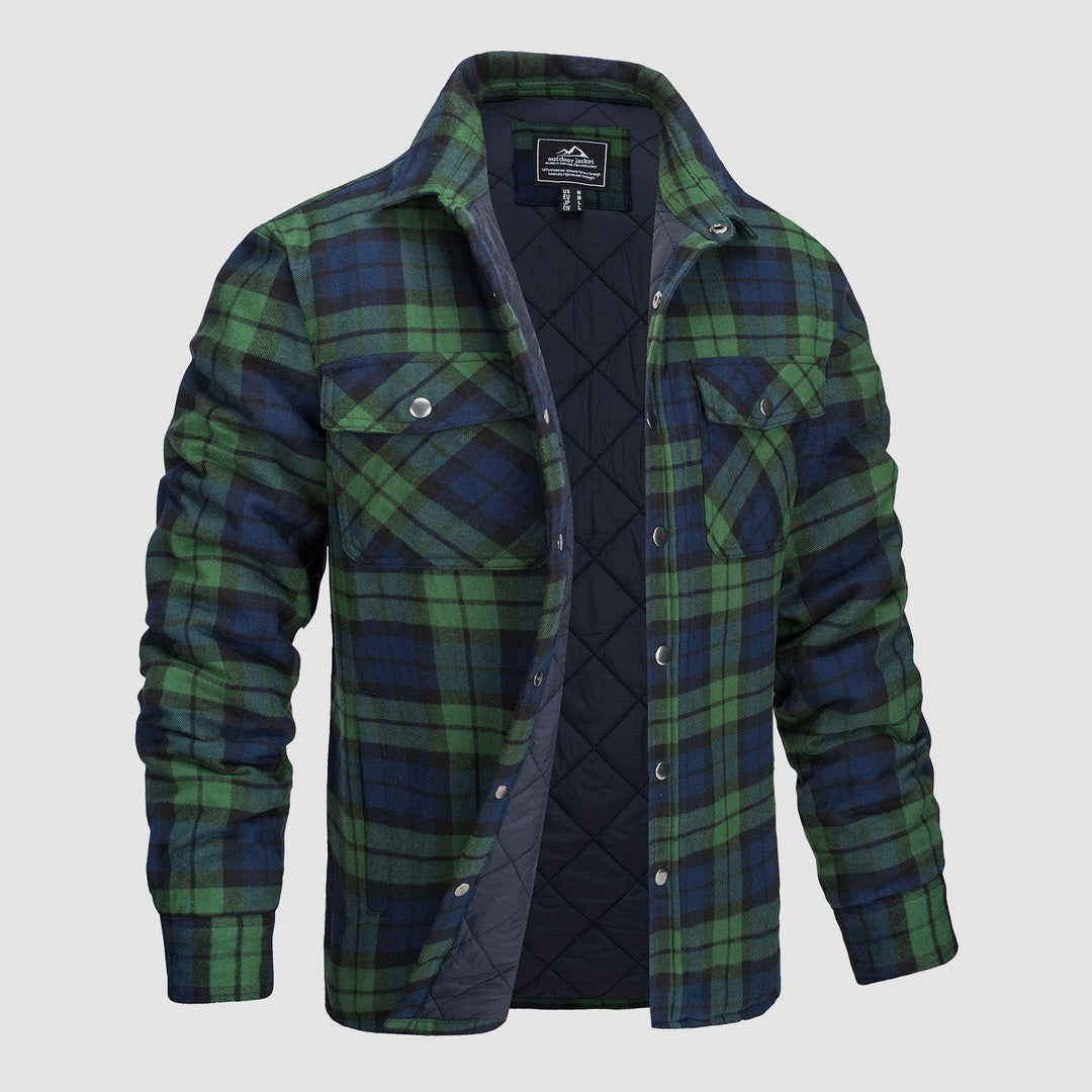 Marcus - Versatile Design Checked Bomber Jacket