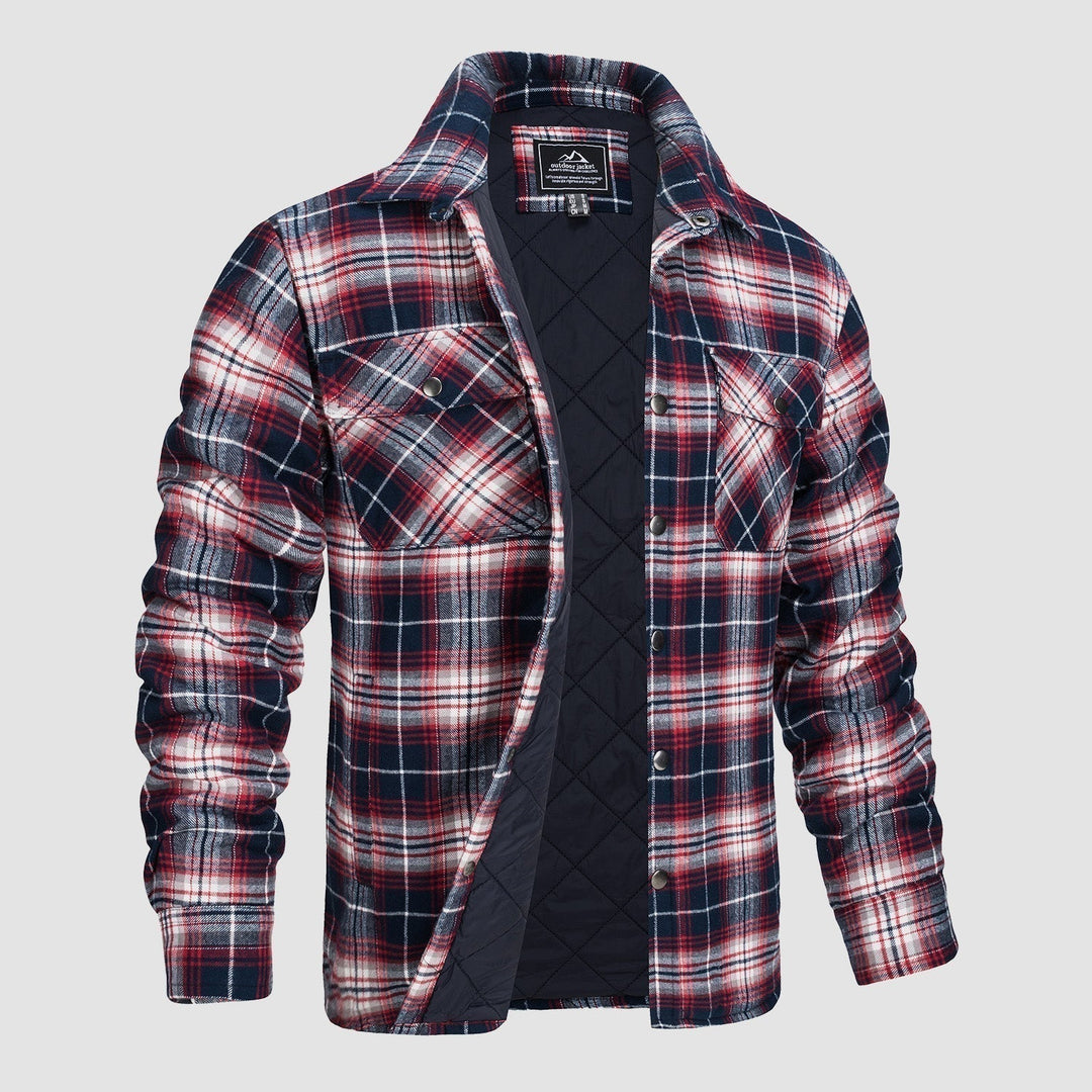 Marcus - Versatile Design Checked Bomber Jacket