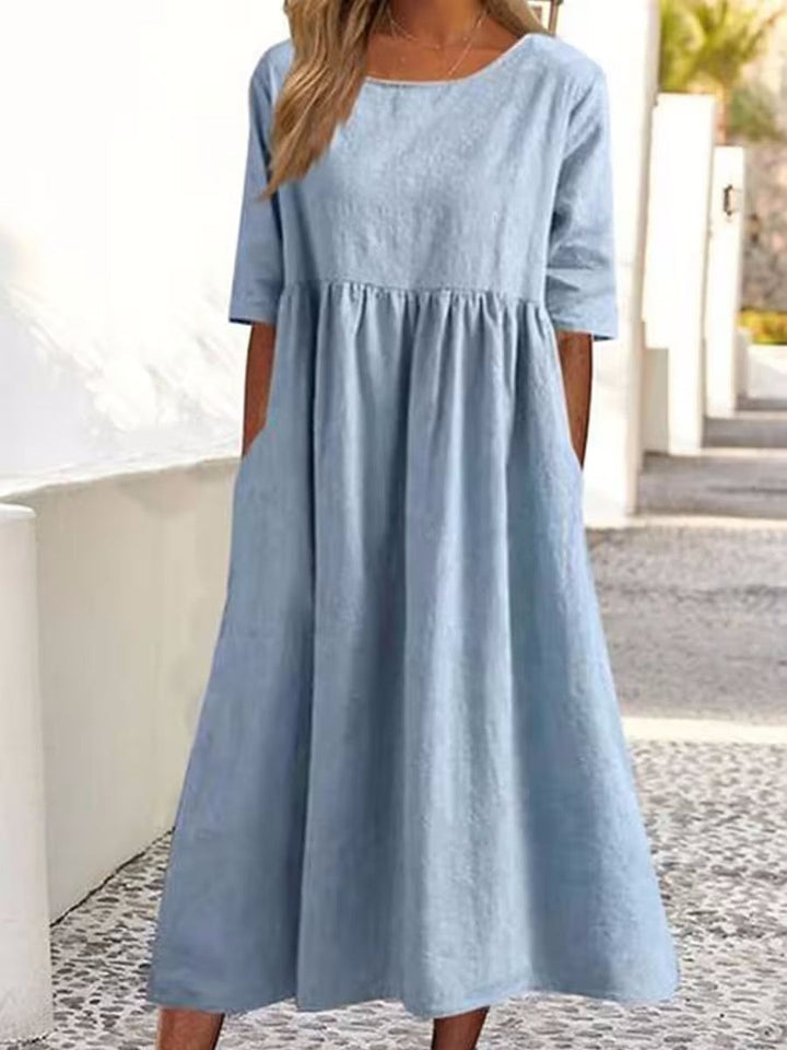 Jaelle | Midi Dress with Half Sleeves