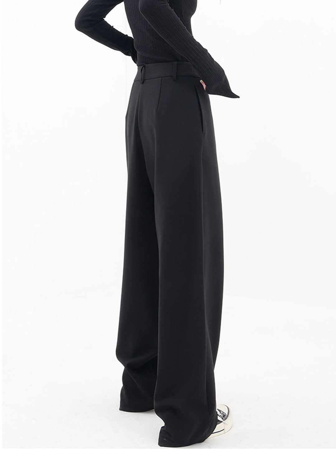 Agatha - Asymmetrical Layer Button Baggy Wide Leg Pants