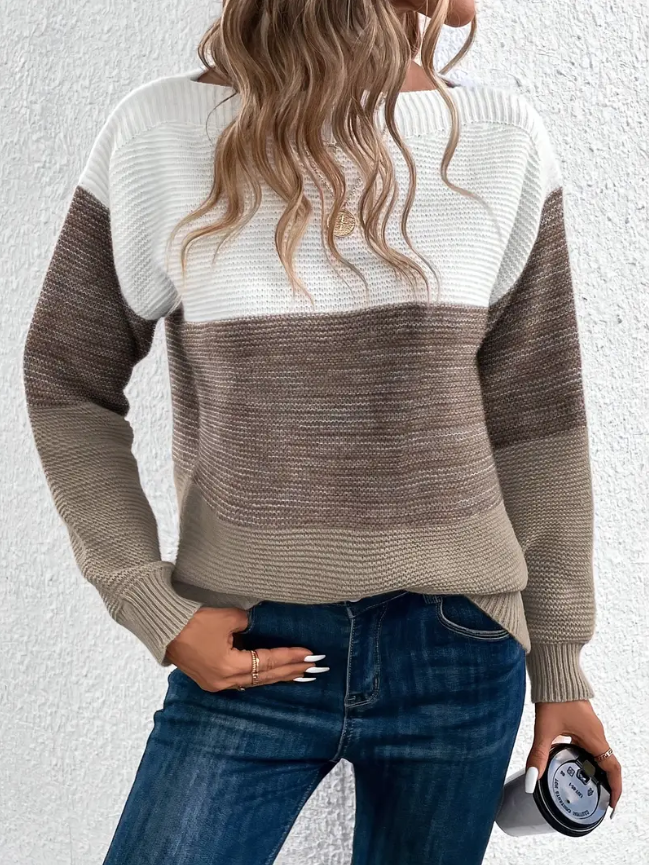 Calista | Elegant Long-Sleeve Sweater with Dropped Shoulders