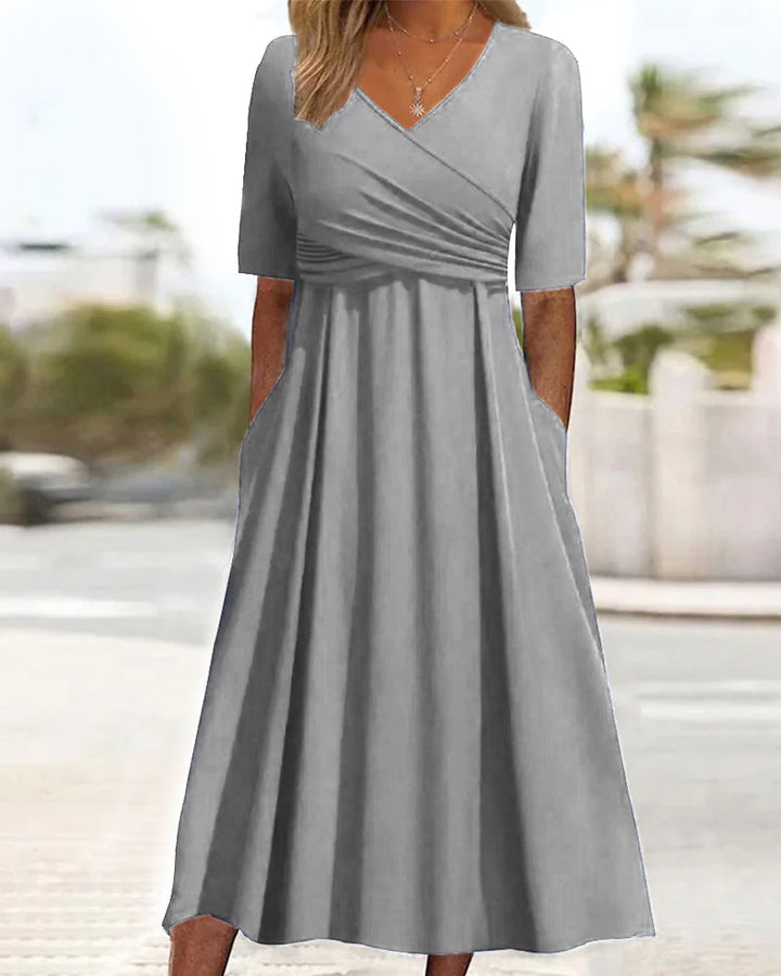 Mary - Elegant V-Neck Dress