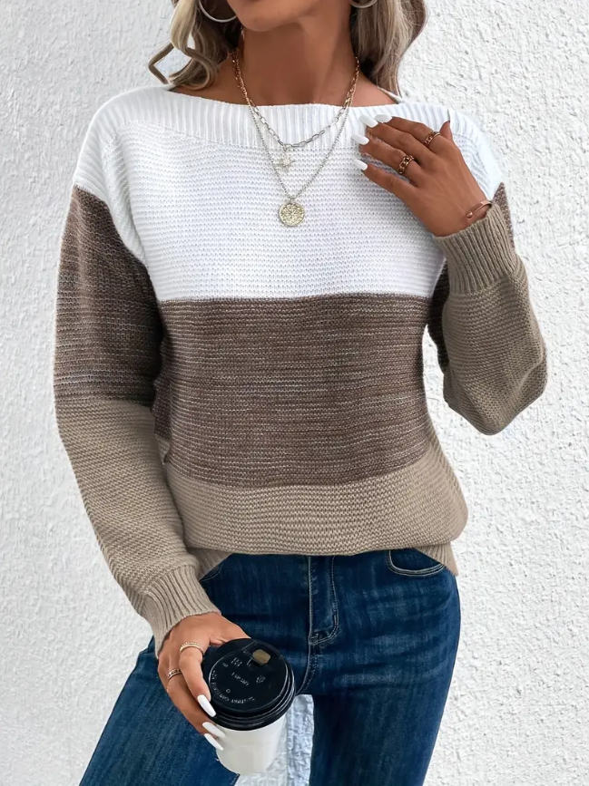 Calista | Elegant Long-Sleeve Sweater with Dropped Shoulders