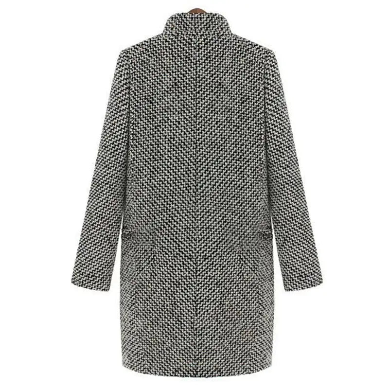 Clara - Houndstooth Long Coat