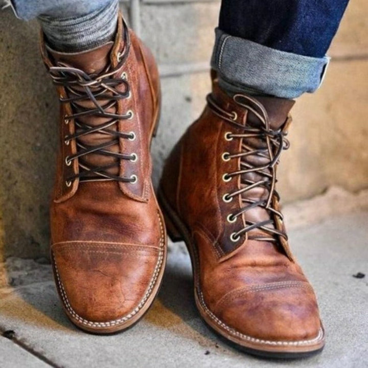 Jason - Robust leather boots for men