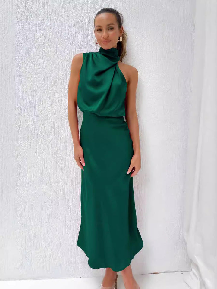 Theresa - Long dress with halter neck