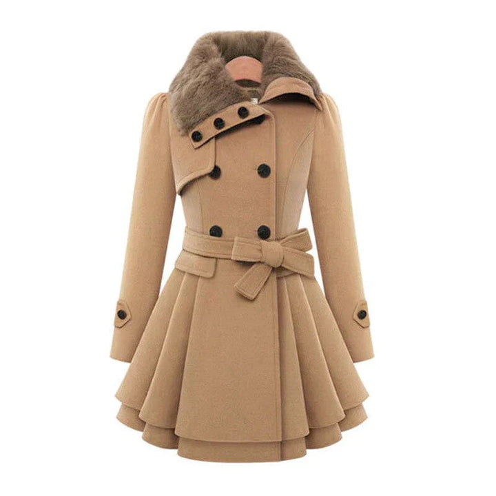 Paula | Chic Trench Coat with Vegan Fur - Perfect for Casual Days