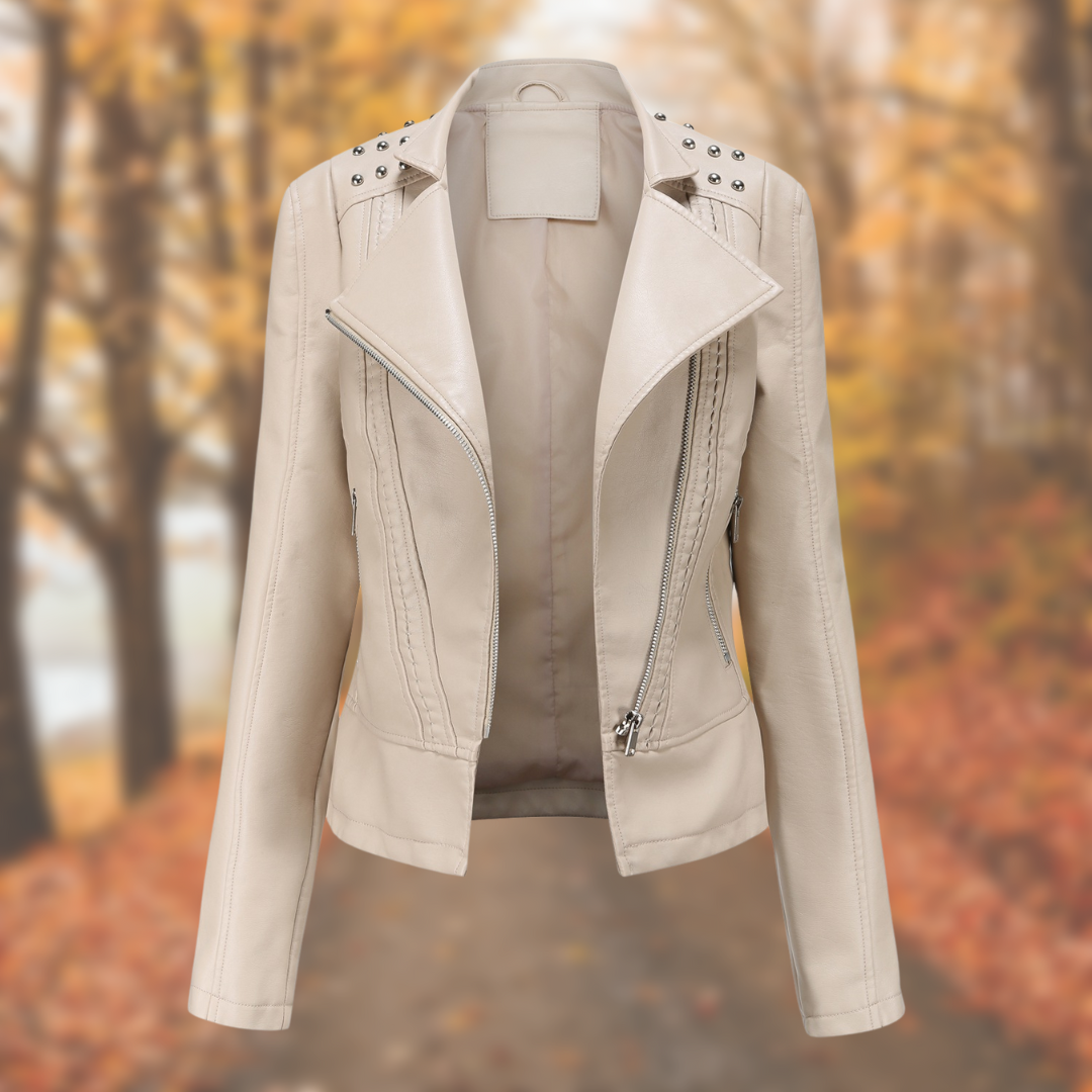 Karina - Studded Premium Leather Jacket