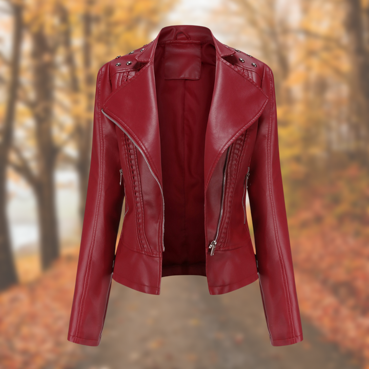 Karina - Studded Premium Leather Jacket