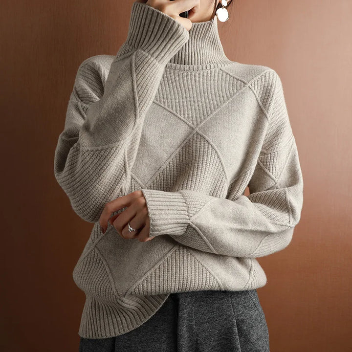 VIOLA | Turtleneck Polo Sweater