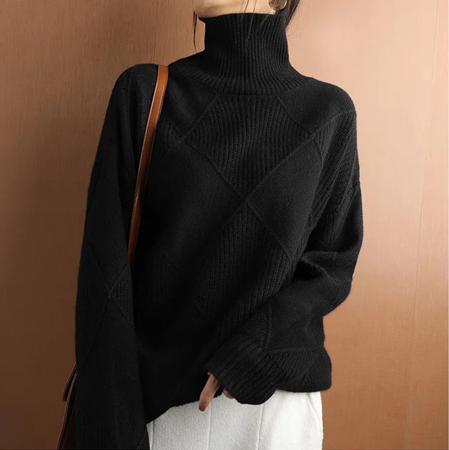 VIOLA | Turtleneck Polo Sweater