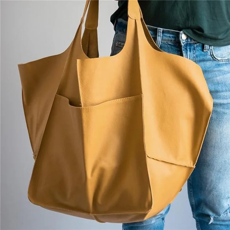 MILLICENT | Oversized Leather Tote Bag