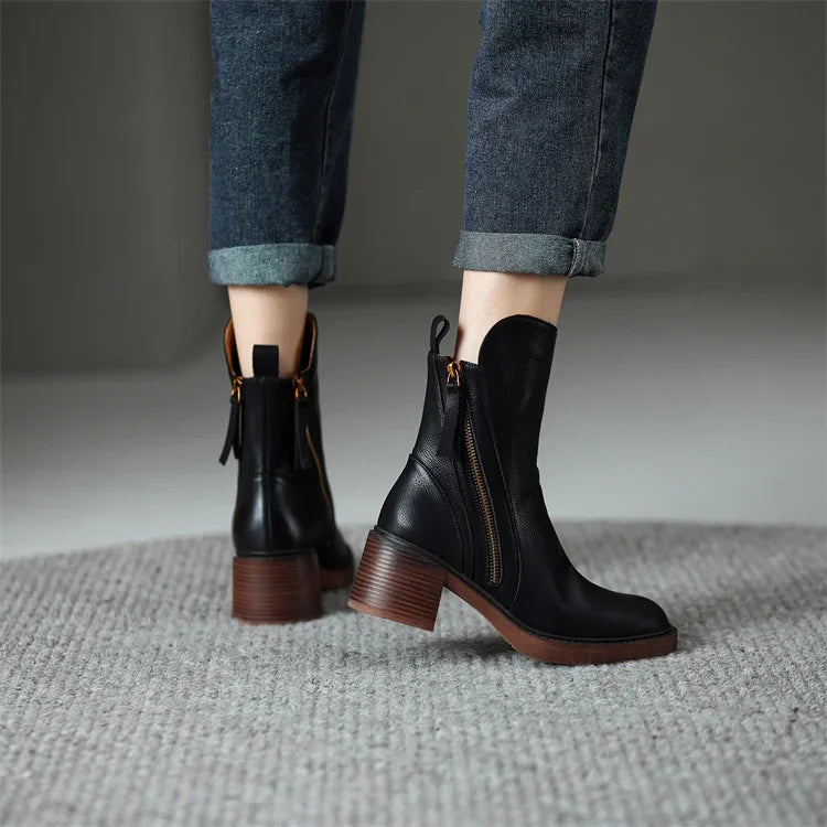 Grazia ™ - Leather Ankle Boots