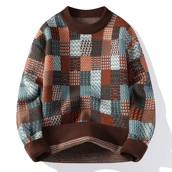 Alfie | Men's Vintage Patchwork Cashmere Jumper