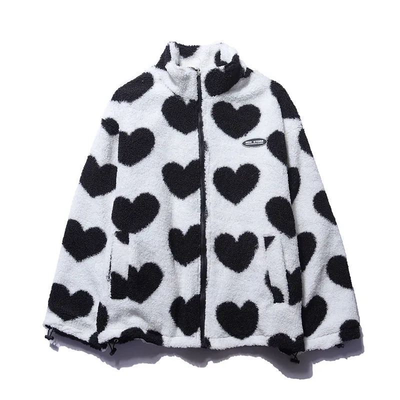 BacioDeluxe | Double-Sided Heart Coat - Unique Collection