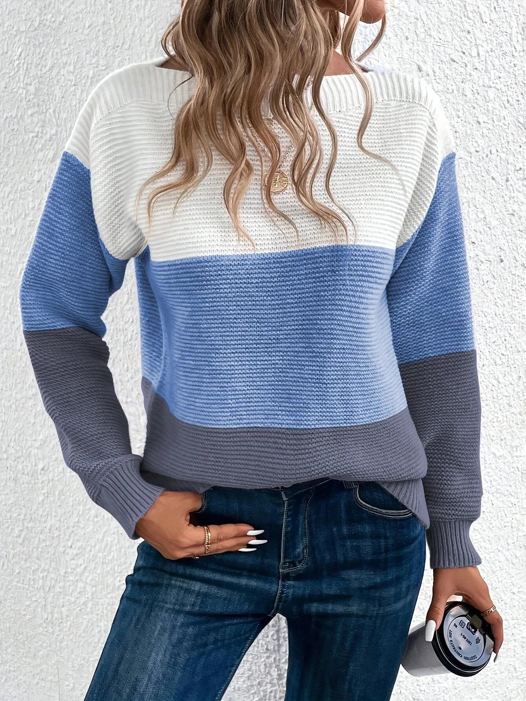 Daisy | Elegant Tricolour Patchwork Jumper