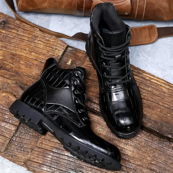 Rendell | Croc Leather Boots