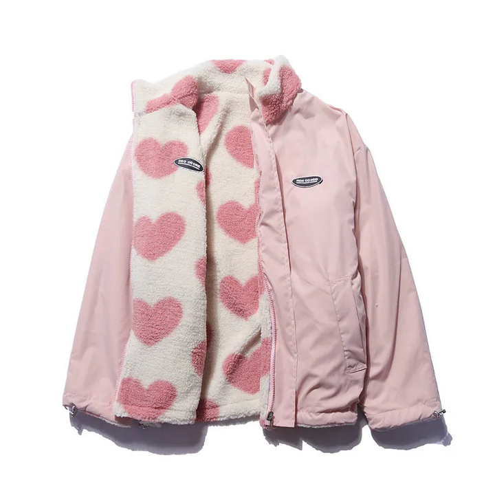 BacioDeluxe | Double-Sided Heart Coat - Unique Collection