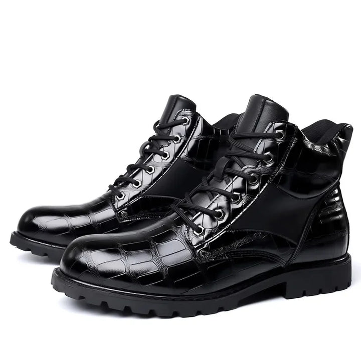 Rendell | Croc Leather Boots