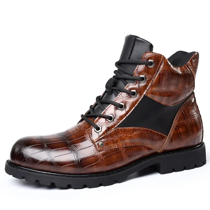 Rendell | Croc Leather Boots