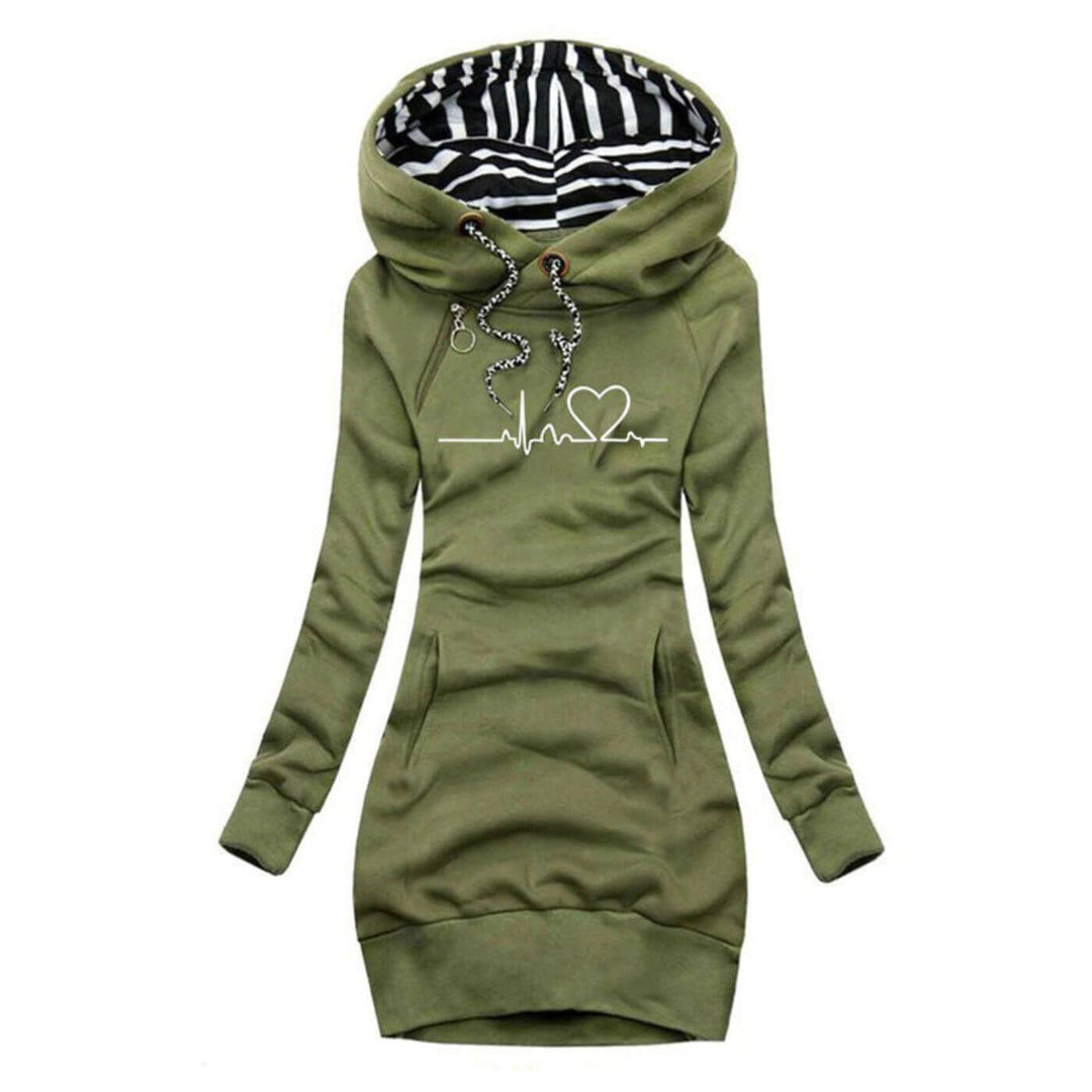 Salida™ - Hoodie Dress with Heartbeat Print