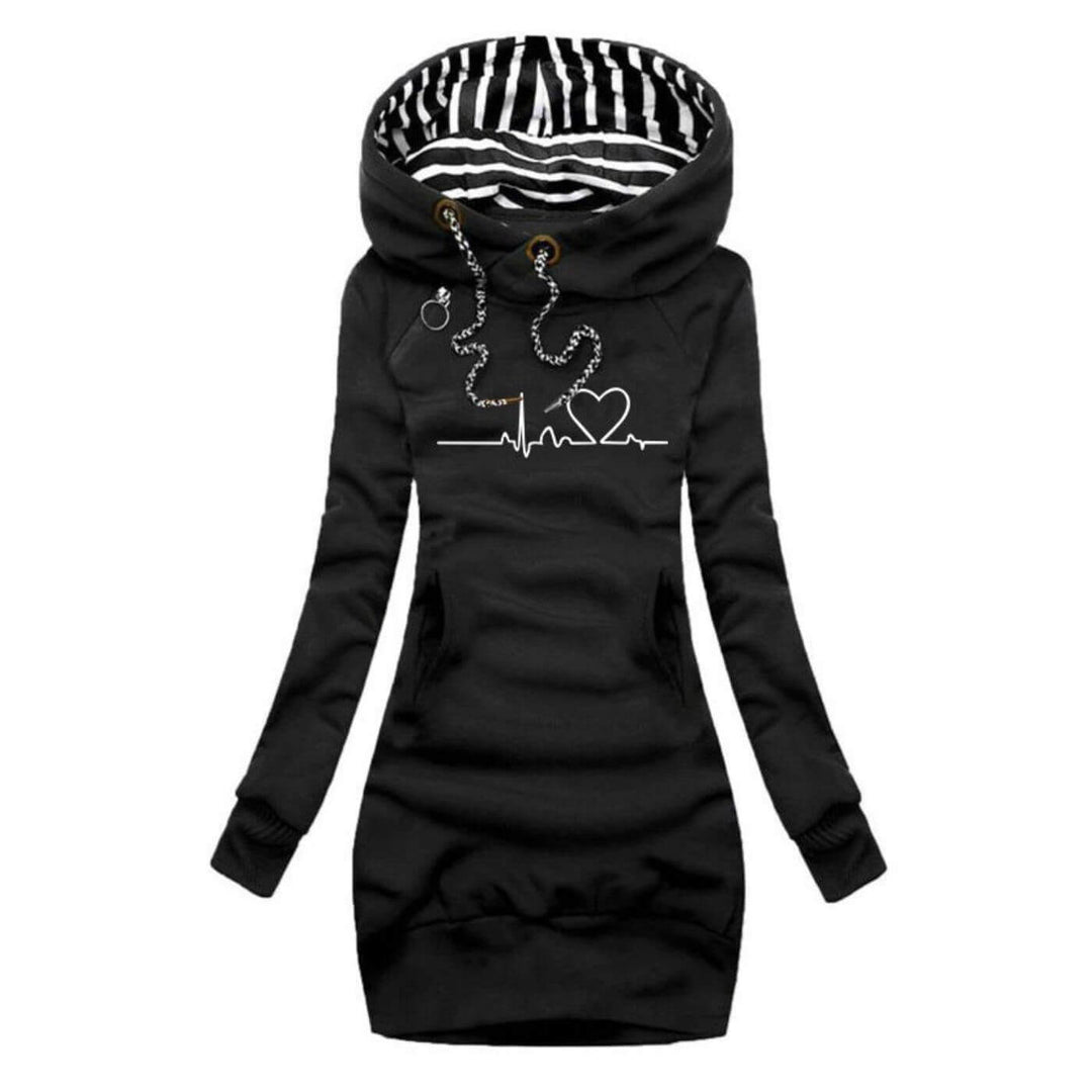 Salida™ - Hoodie Dress with Heartbeat Print