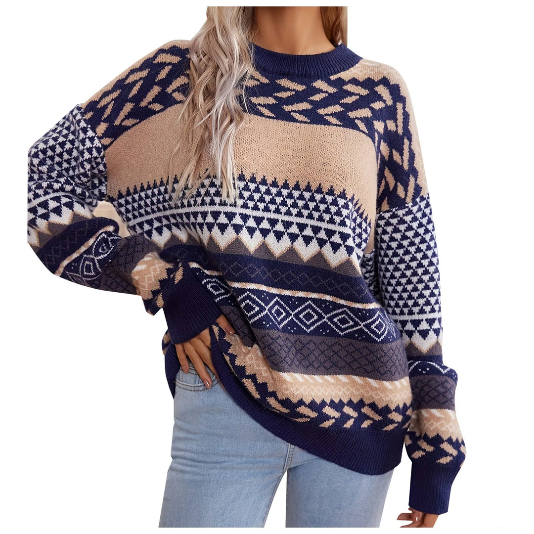 Ella | Retro Contrast Knit Jumper