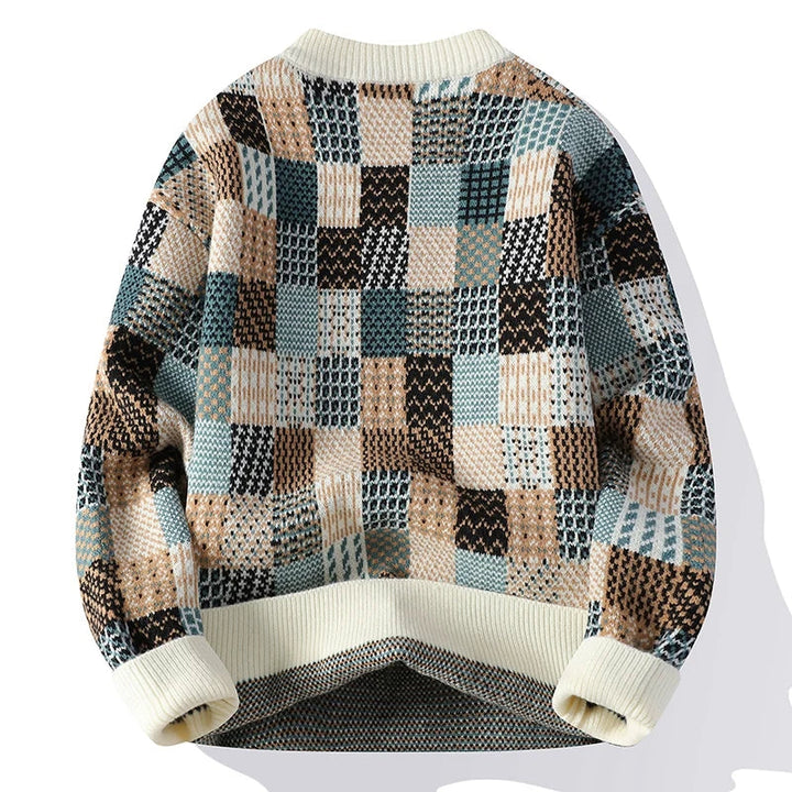 Alfie | Men's Vintage Patchwork Cashmere Jumper