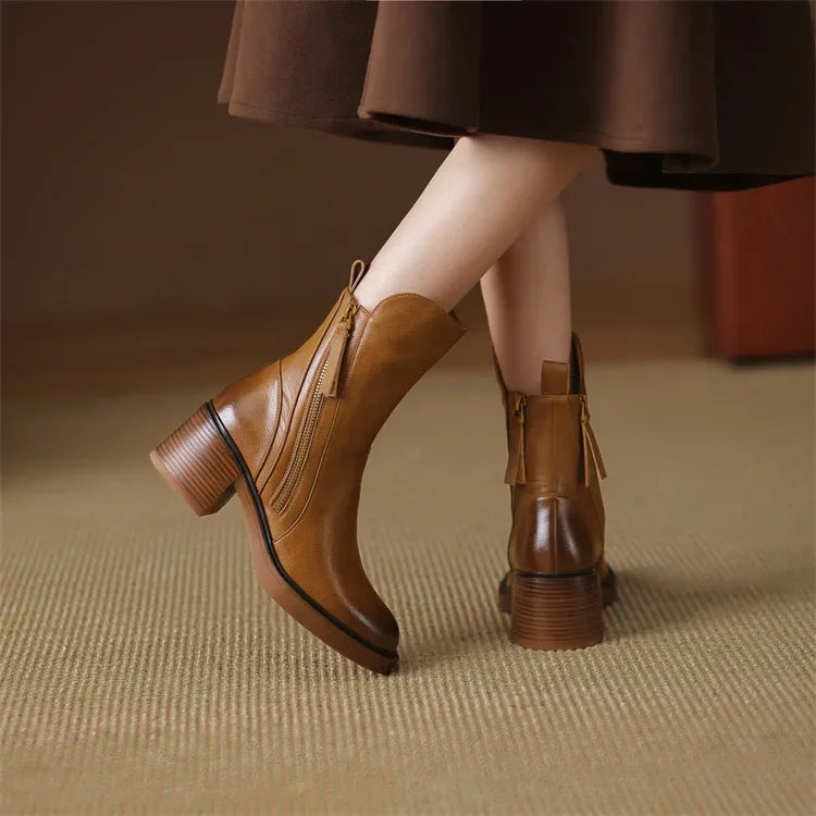 Grazia ™ - Leather Ankle Boots