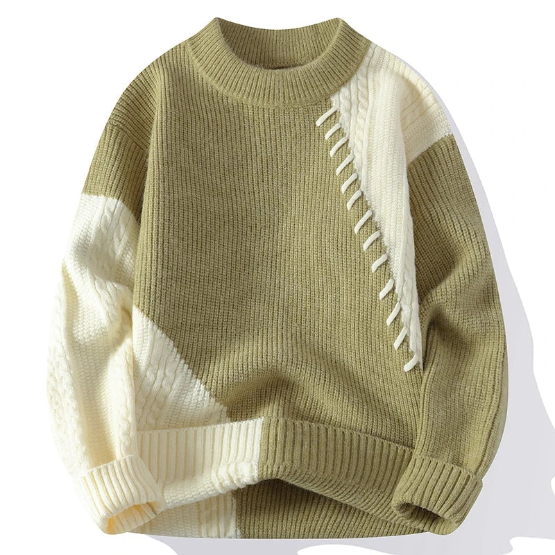 Archie | Men's Casual Patchwork Jumper