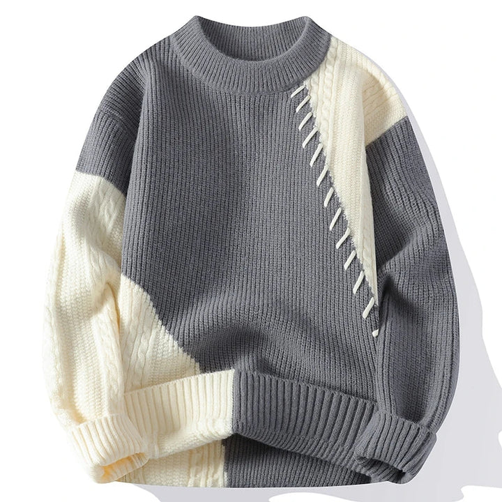 Archie | Men's Casual Patchwork Jumper