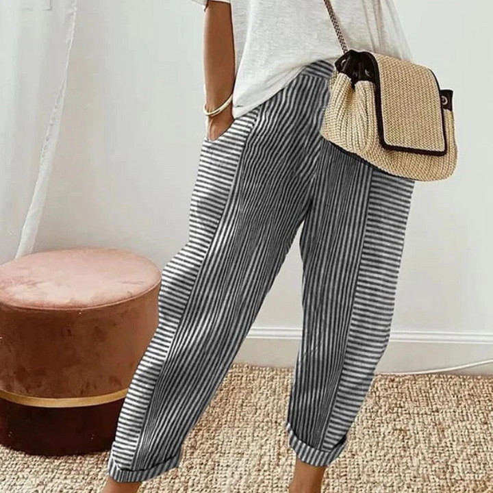 Cassy - Striped Comfort Pants