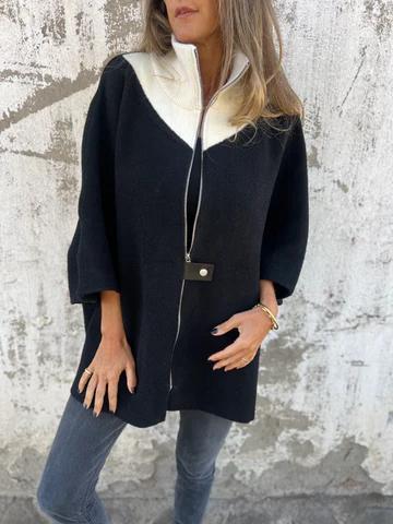 Marthe | Casual jacket cardigan with stand-up collar