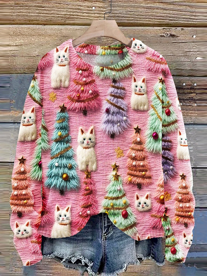 Warm Cozy Sweater with Christmas Designs