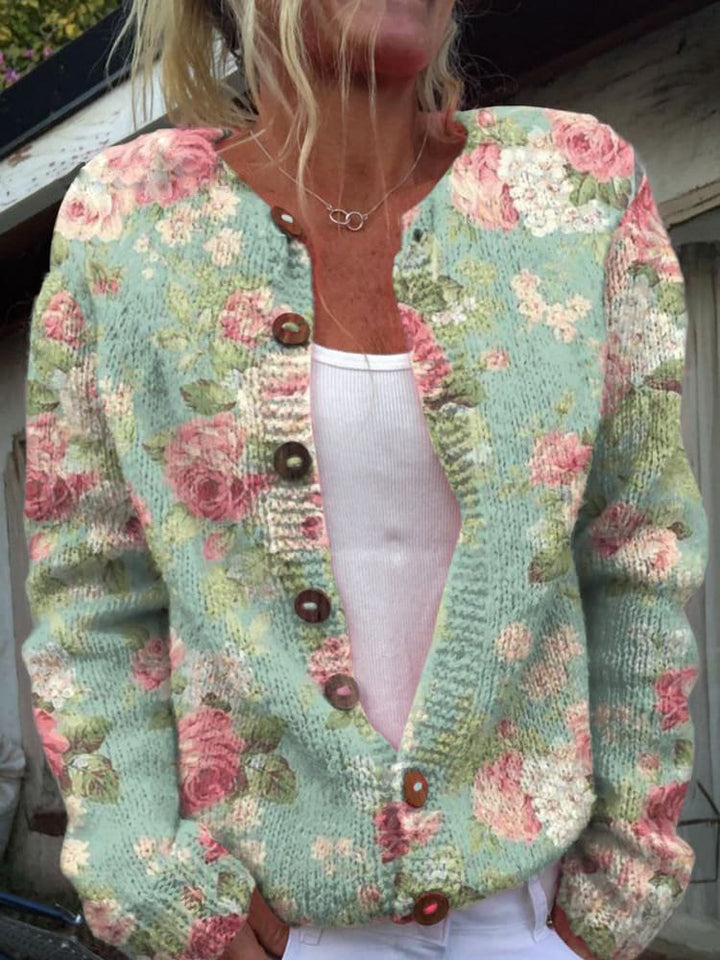 Catherine™ | Floral Pattern Cardigan